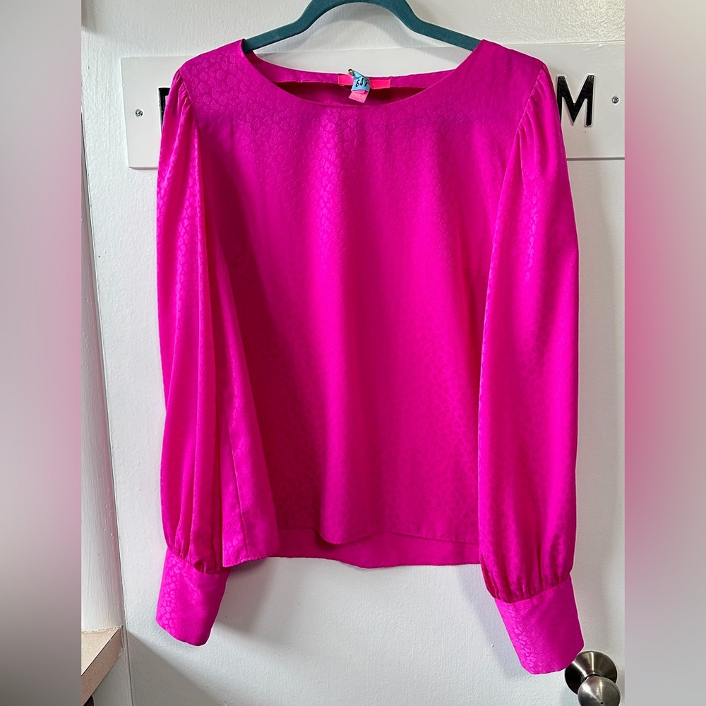 Lily Pulitzer magenta blouse